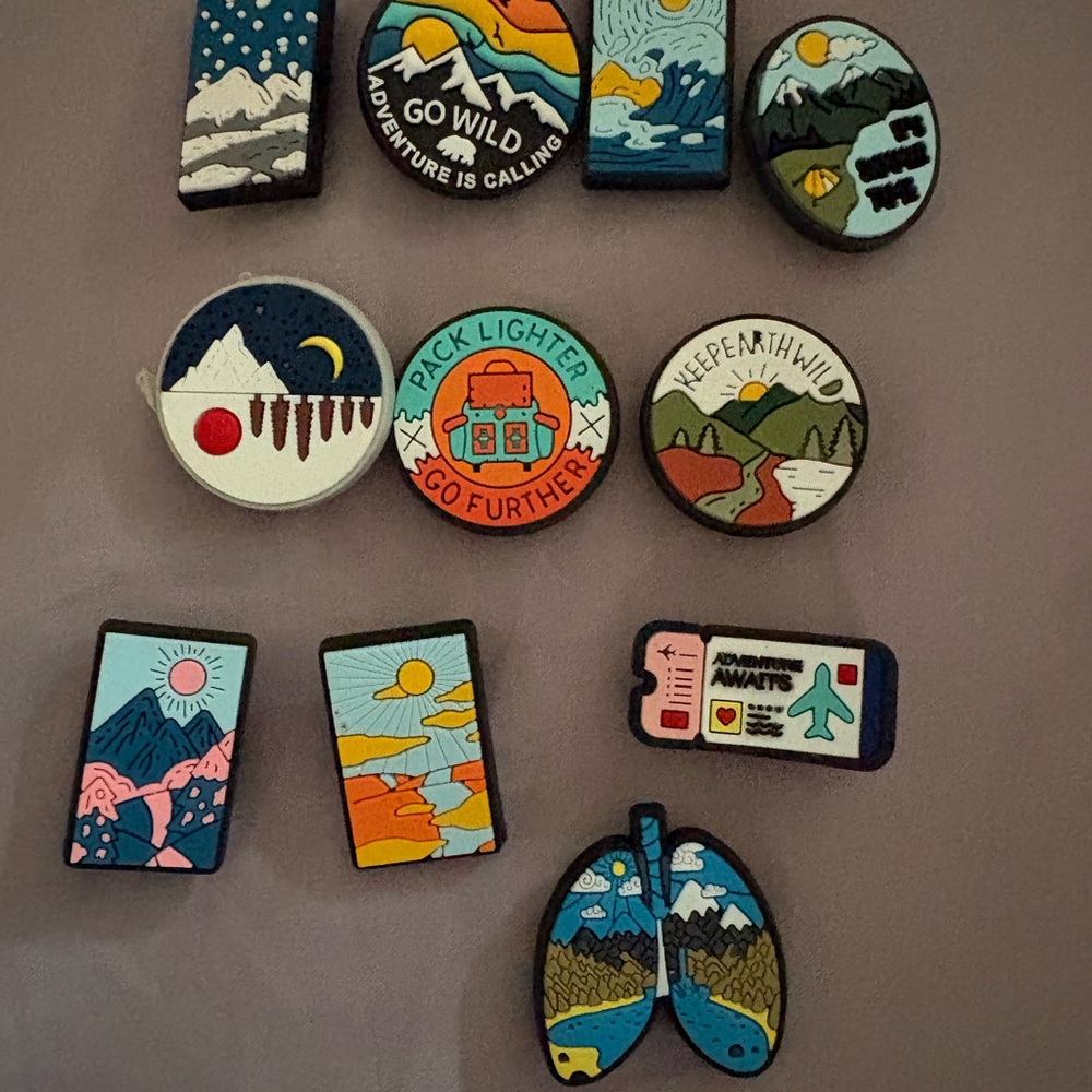 Adventure-Themed Kids Shoe/bogg Charms Set